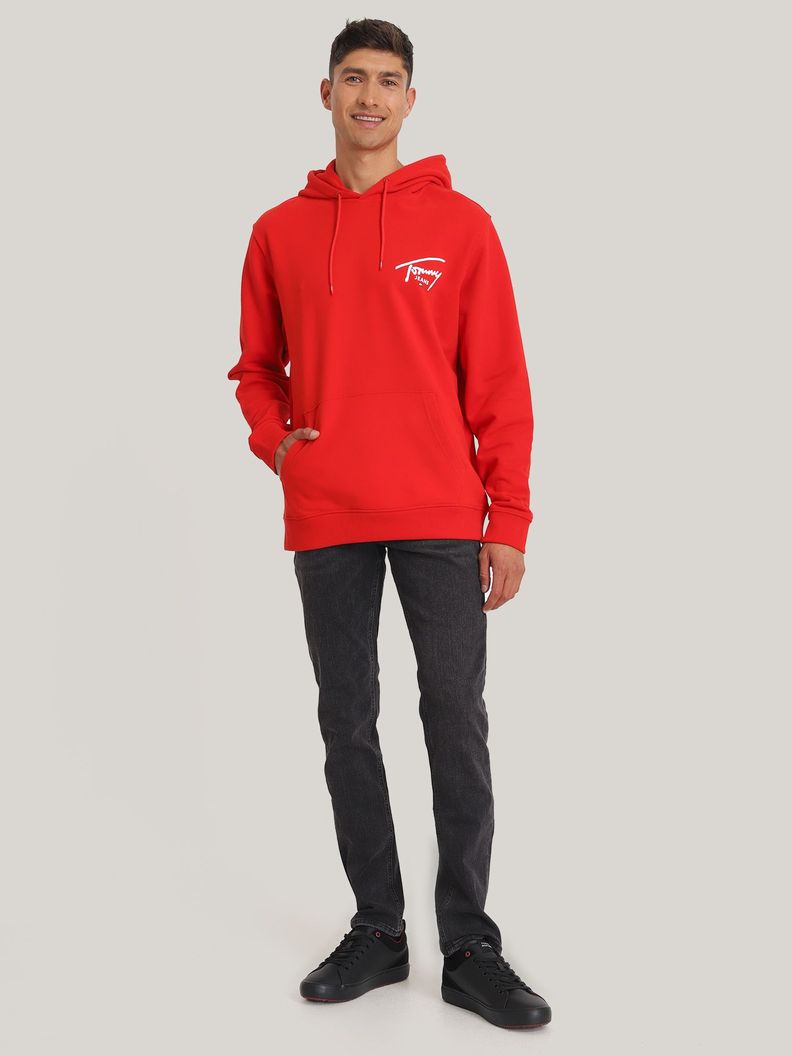 Polerón Hoodie Con Logo Distintivo Rojo Tommy Jeans-1