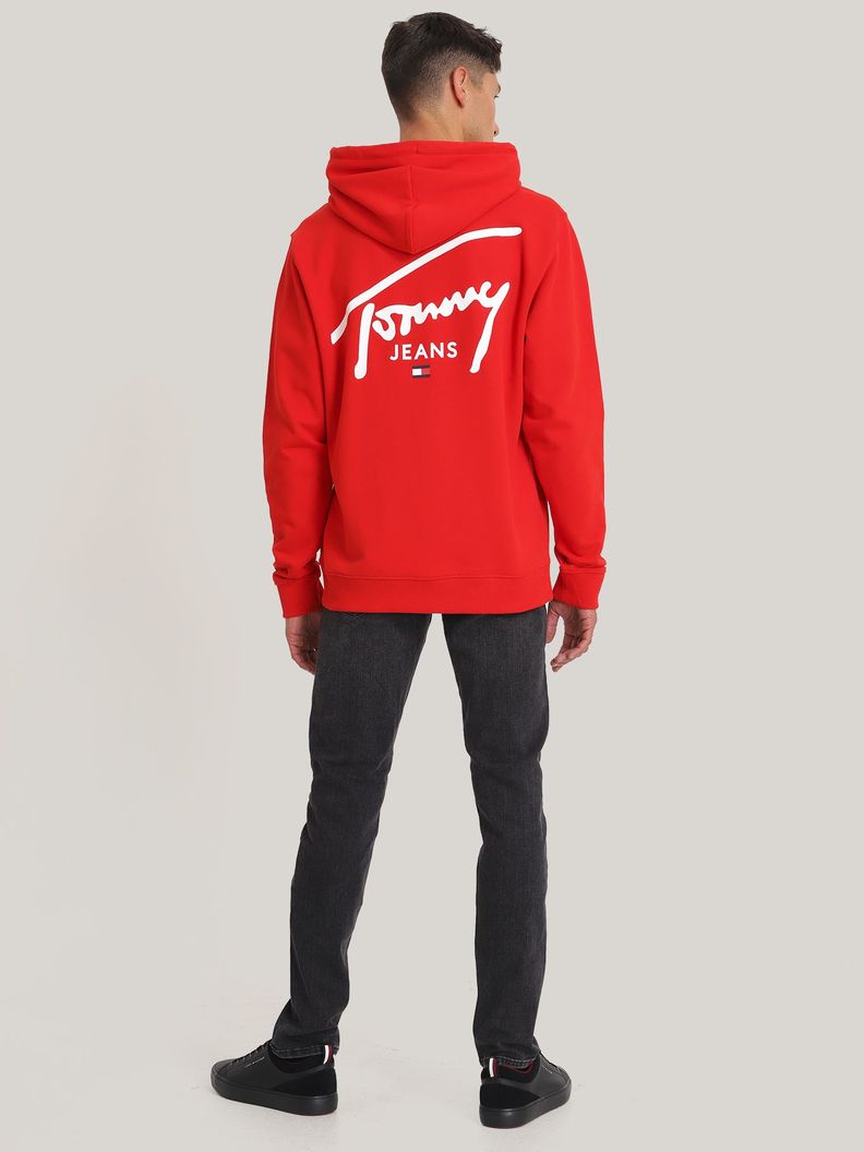 Polerón Hoodie Con Logo Distintivo Rojo Tommy Jeans-2