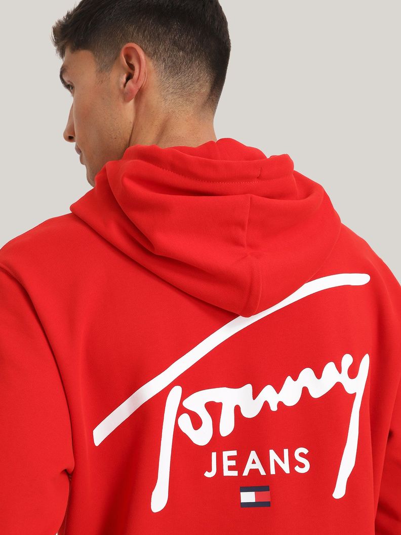 Polerón Hoodie Con Logo Distintivo Rojo Tommy Jeans-3