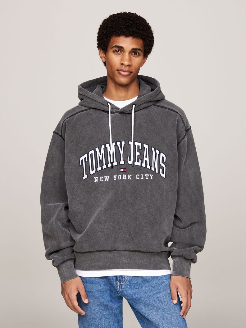 Polerón Hoodie Varsity Relaxed Gris Tommy Hilfiger-0