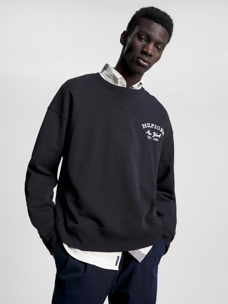 Polerón Estilo Preppy Con Logo Azul Tommy Hilfiger-0