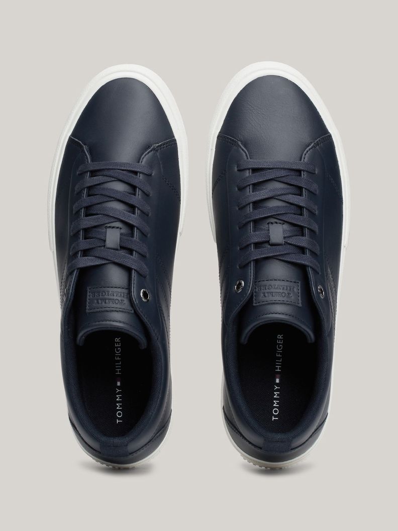 Zapatillas Street De Cuero Con Logo Azul Tommy Hilfiger-2