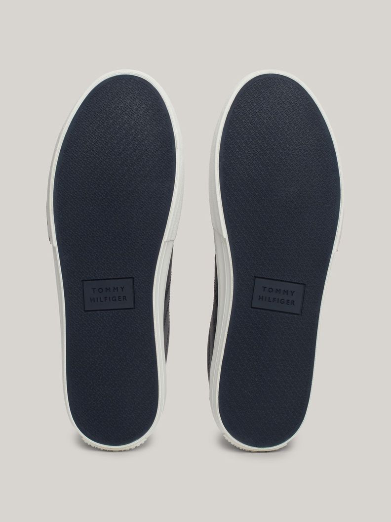 Zapatillas Street De Cuero Con Logo Azul Tommy Hilfiger-3