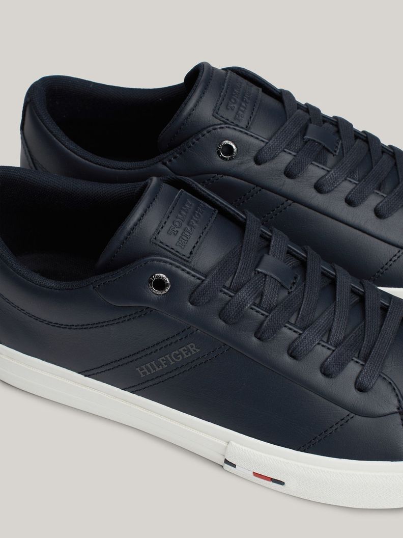 Zapatillas Street De Cuero Con Logo Azul Tommy Hilfiger-6