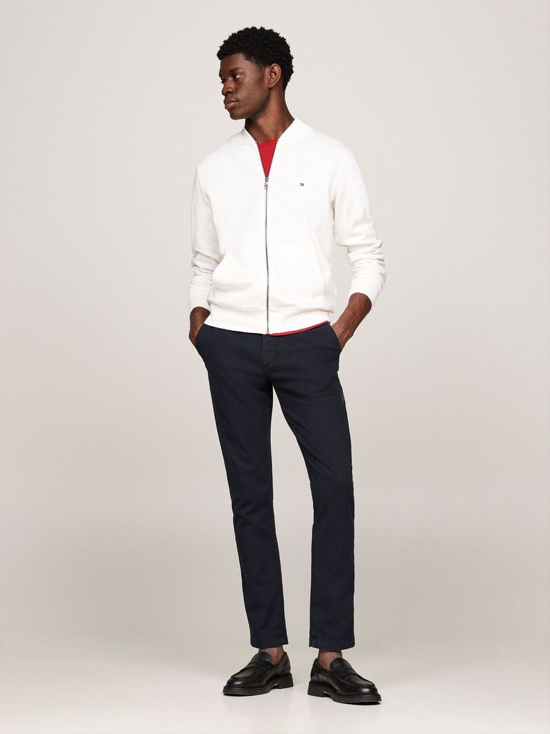 Polerón Solid Con Logo Y Cierre Blanco Tommy Hilfiger-1