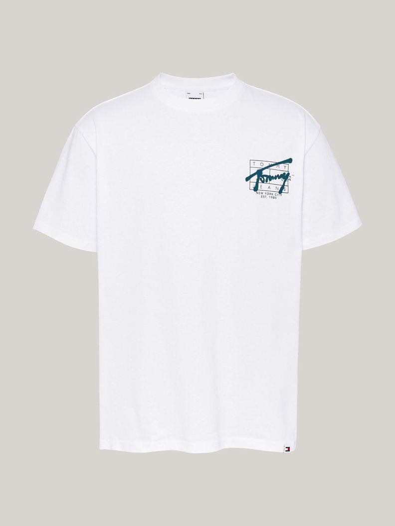 Polera Logo Grafiti Regular Fit Blanco Tommy Hilfiger-4