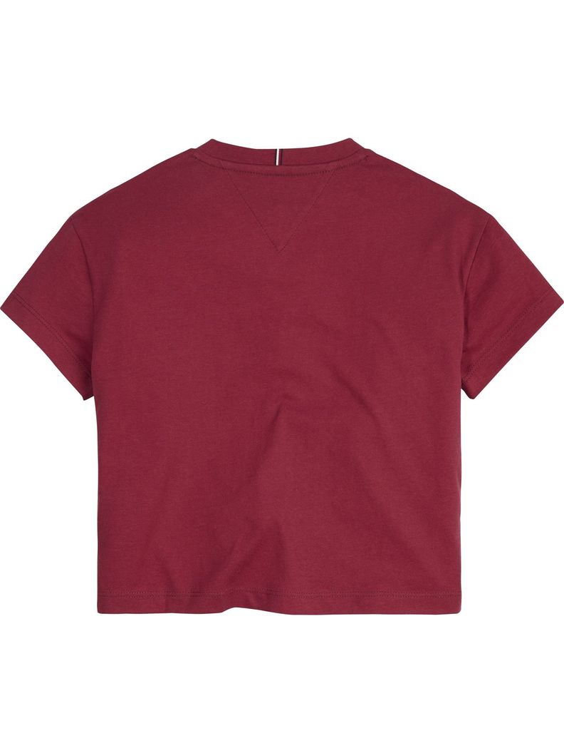Polera Varsity Logo Burdeo Tommy Hilfiger MY2-1