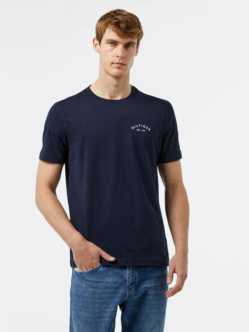 Polera Logo En La Espalda DW5 Azul Tommy Hilfiger-0
