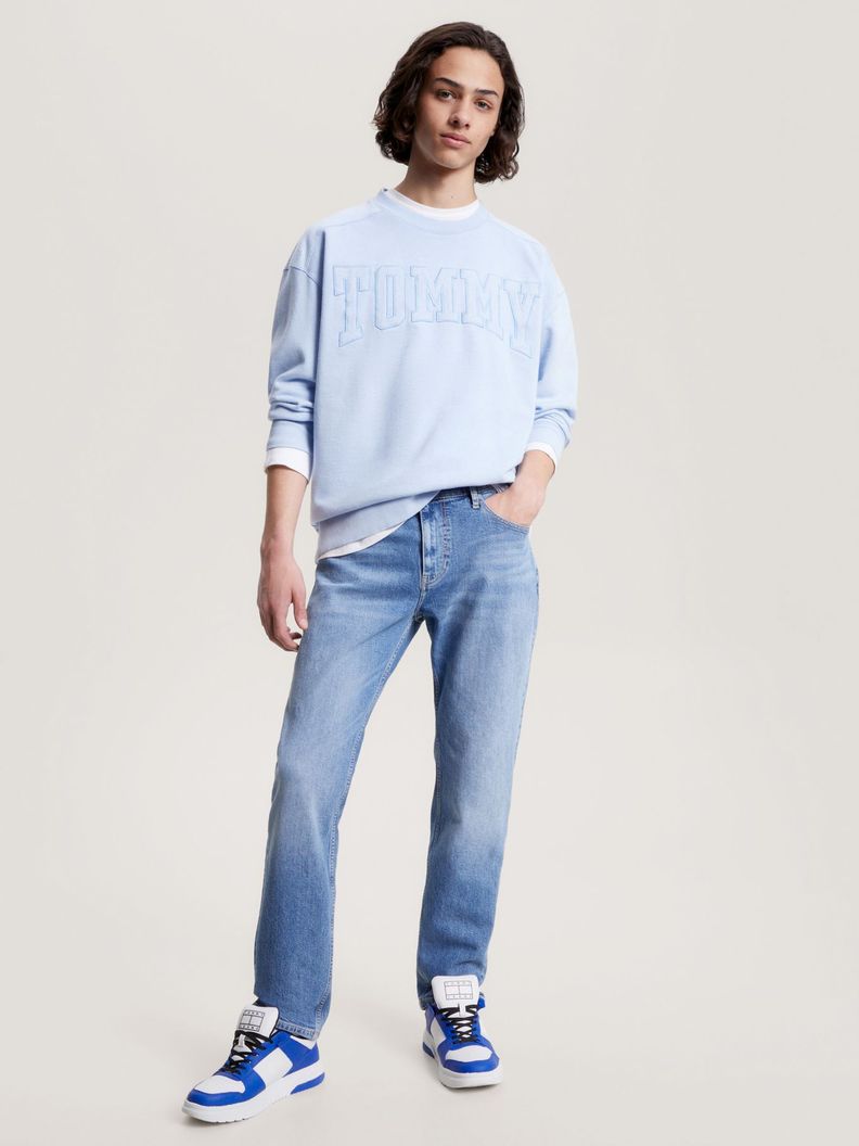 Polerón Relaxed Varsity Logo Celeste Tommy Jeans-1