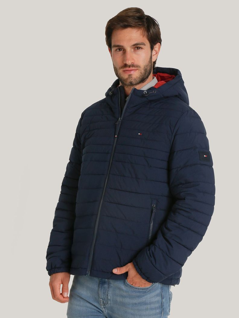 Parka Hoodie Solid Con Cierre Azul Tommy Hilfiger-0