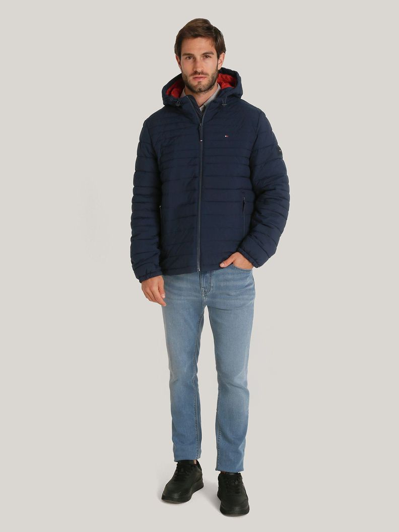 Parka Hoodie Solid Con Cierre Azul Tommy Hilfiger-1
