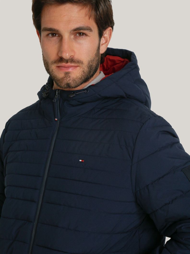 Parka Hoodie Solid Con Cierre Azul Tommy Hilfiger-3