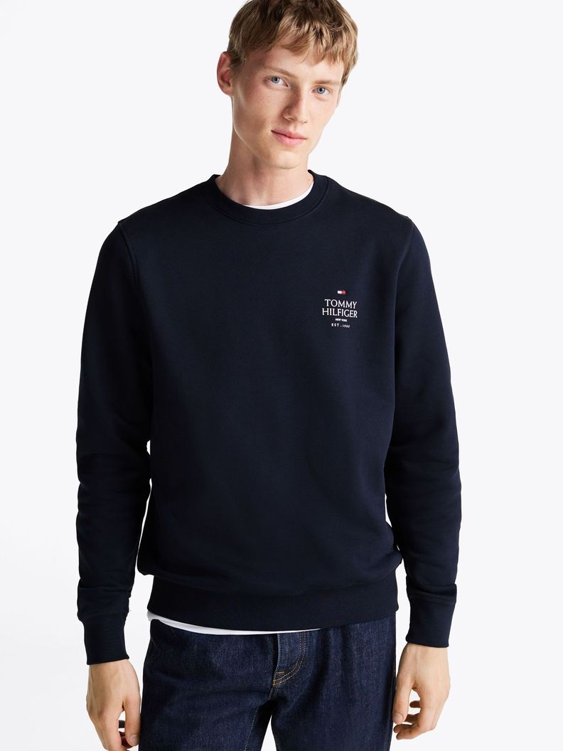 Polerón Stack Con Logo En Pecho Azul Tommy Hilfiger-0
