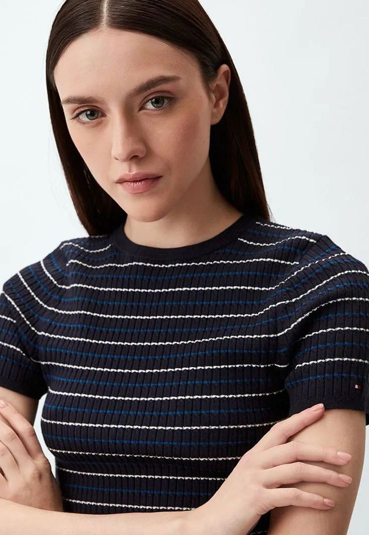 Sweater Diseño A Rayas Slim Fit Azul Tommy Hilfiger-2