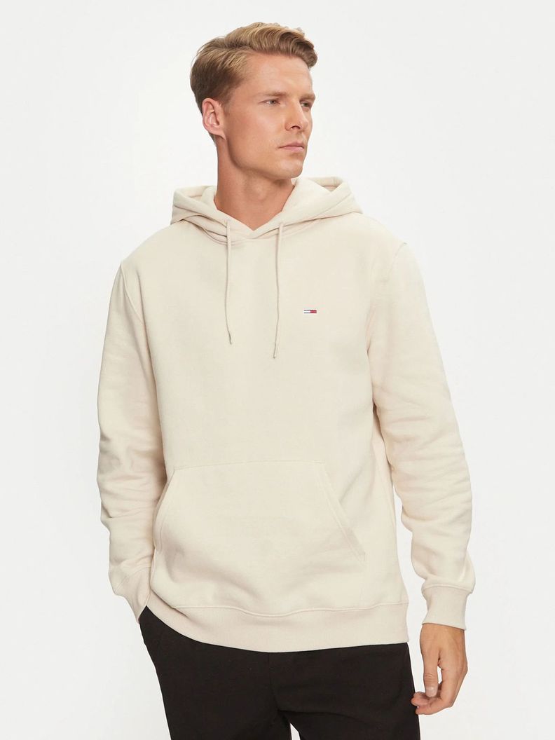 Polerón Hoodie Solid Con Logo Beige Tommy Jeans-0