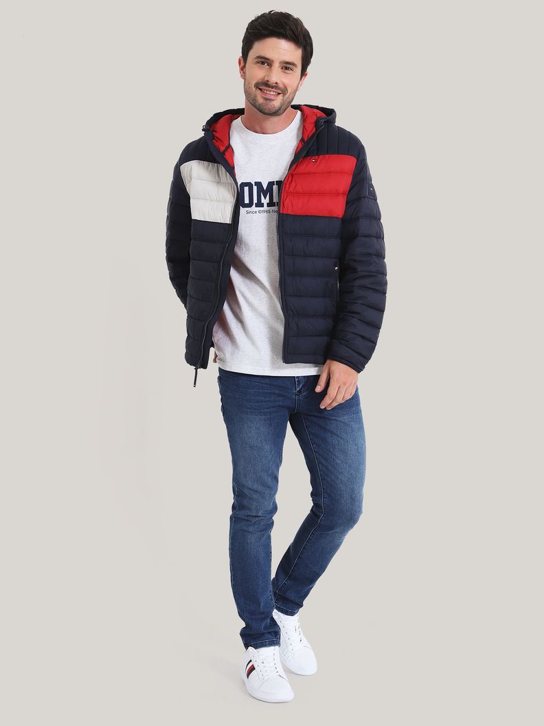 Parka Weight Quilted Colorblock Multicolor Tommy Hilfiger-1