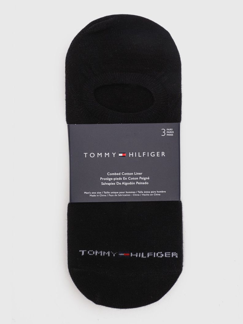 Pack De 3 Pares De Calcetines Sport Sneaker Liner Negro Tommy Hilfiger-1