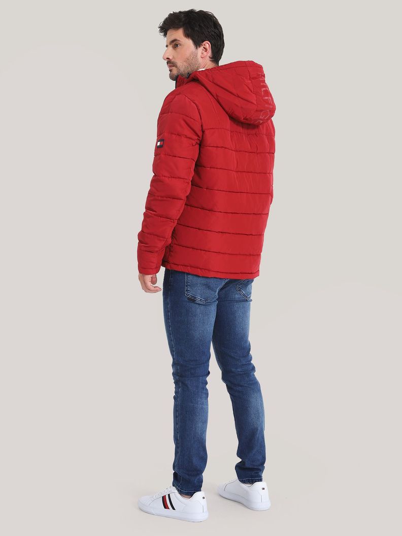 Parka Hoodie Quilted Con Logo Rojo Tommy Hilfiger-2