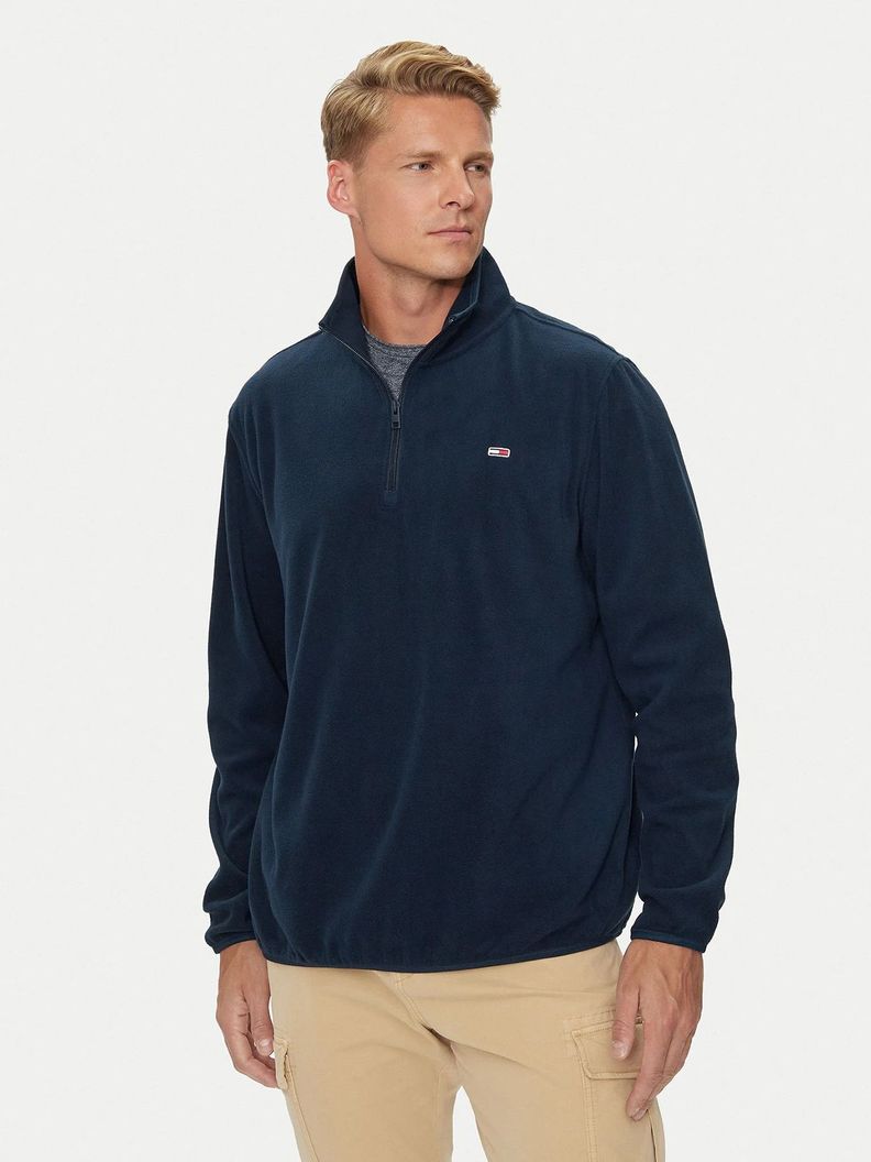Polerón Solid Con Medio Cierre Azul Tommy Hilfiger-0