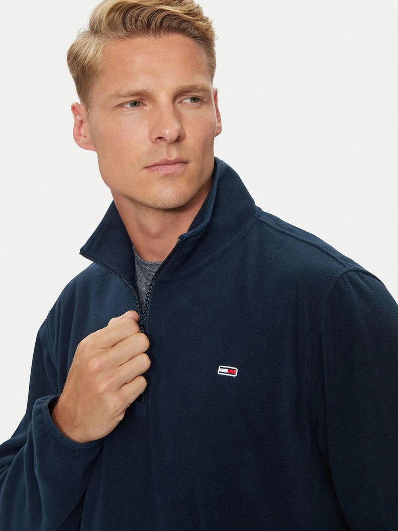 Polerón Solid Con Medio Cierre Azul Tommy Hilfiger-3