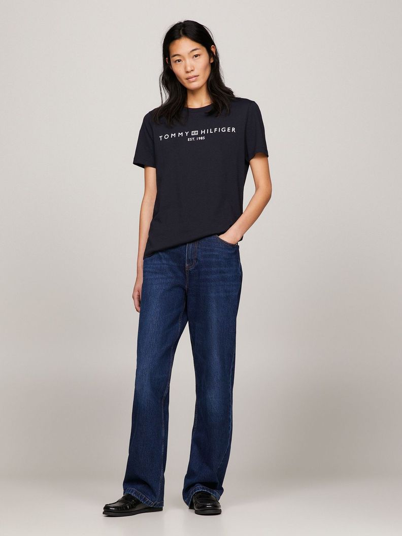 Polera Signature Con Logo Azul Tommy Hilfiger-1