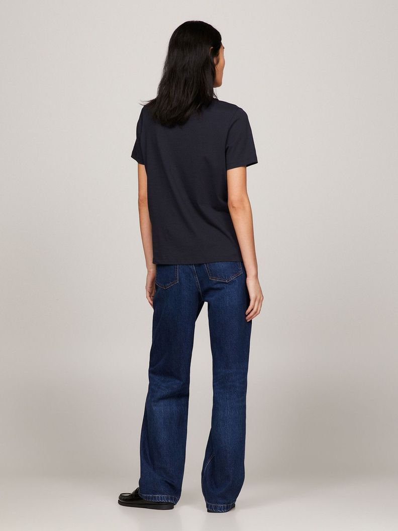 Polera Signature Con Logo Azul Tommy Hilfiger-2