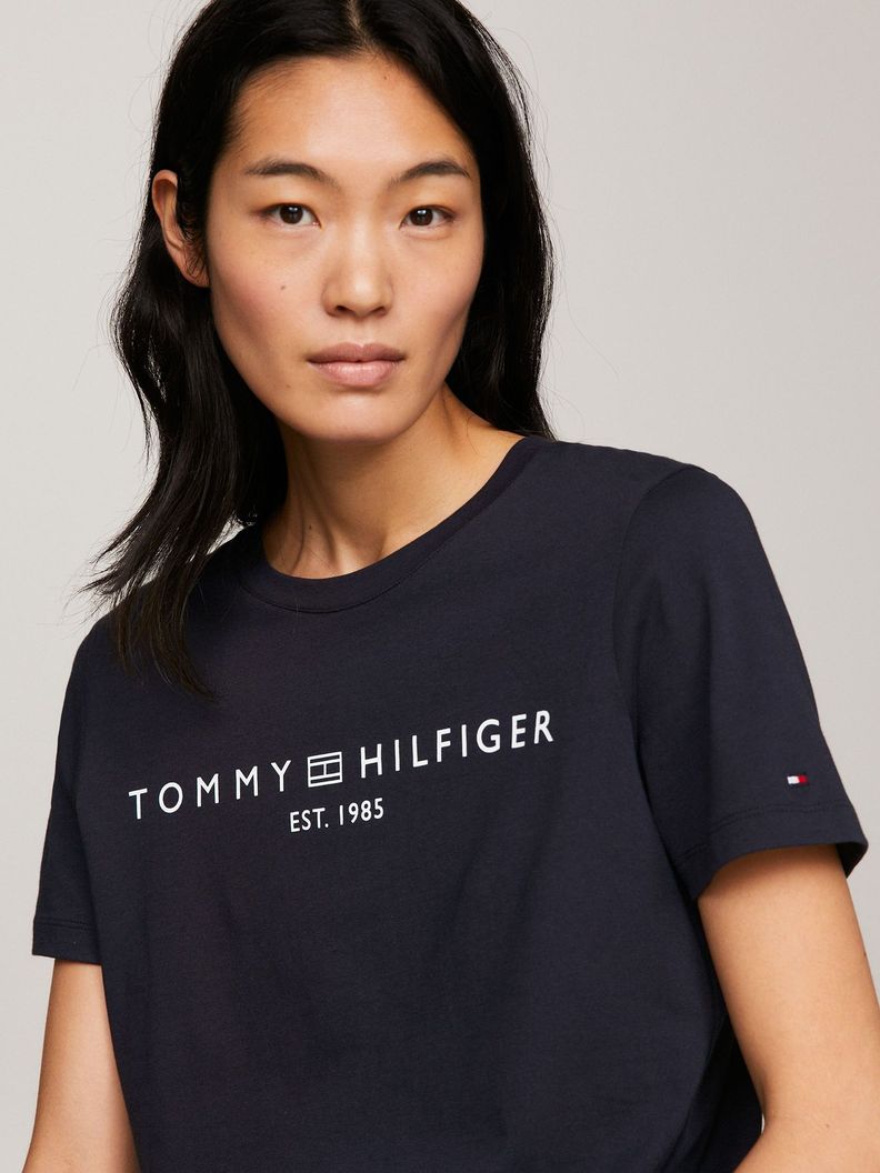 Polera Signature Con Logo Azul Tommy Hilfiger-3