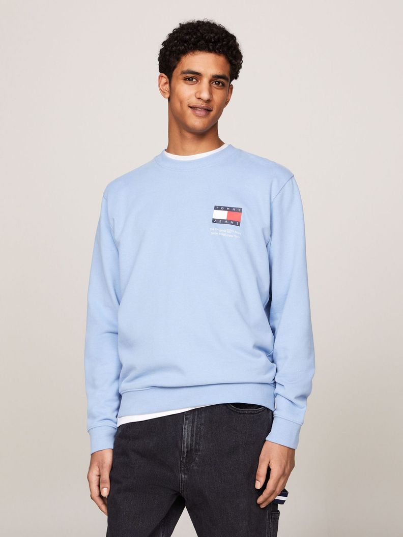 Polerón Con Logo Flag Celeste Tommy Jeans-0