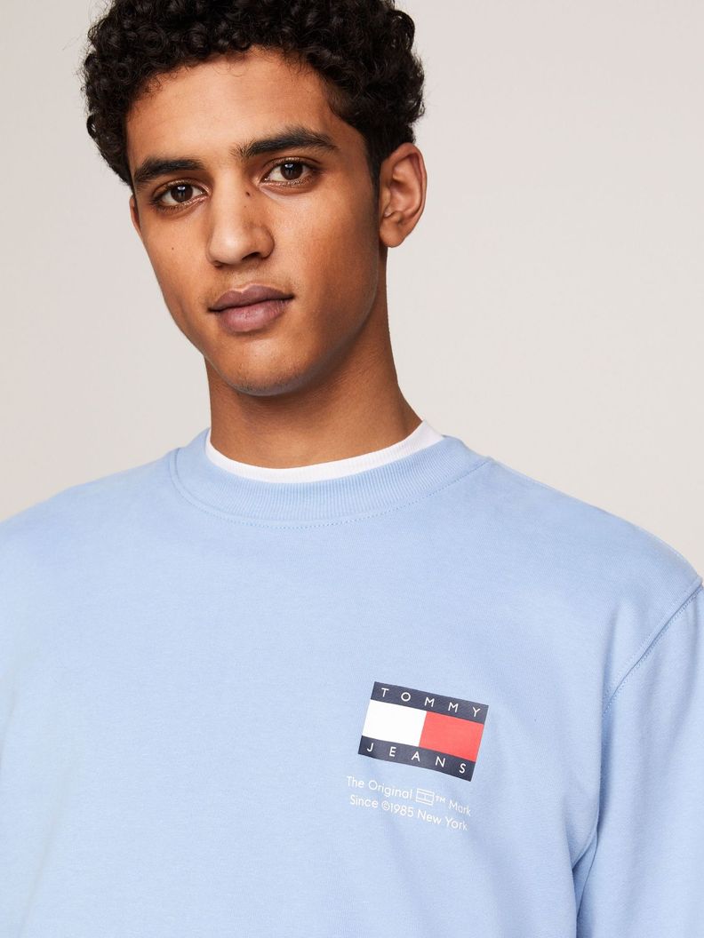 Polerón Con Logo Flag Celeste Tommy Jeans-3