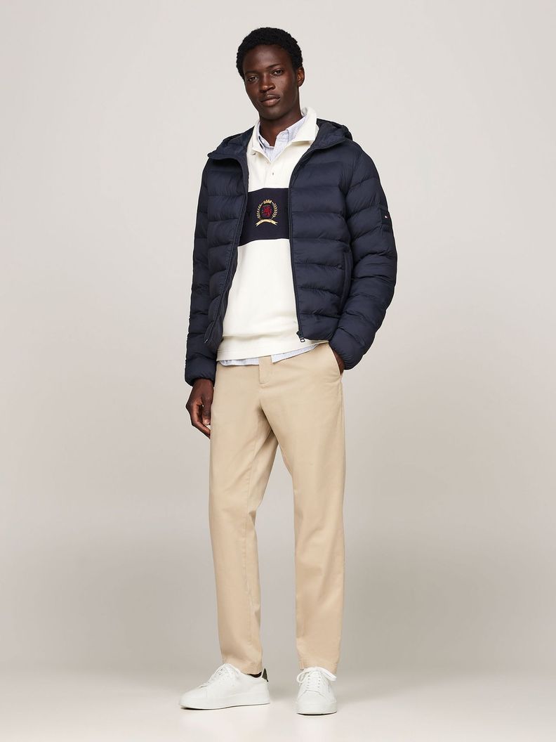 Zapatilla Court De Cuero Con Logo Blanco Tommy Hilfiger-1