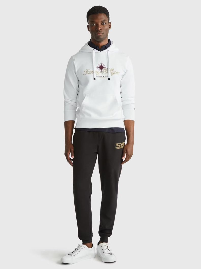 Polerón Hoodie Logo Columbus Blanco Tommy Hilfiger-1