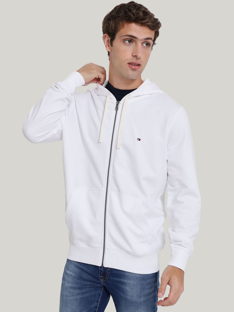 Polerón Hoodie Solic Cremallera Blanco Tommy Hilfiger-0