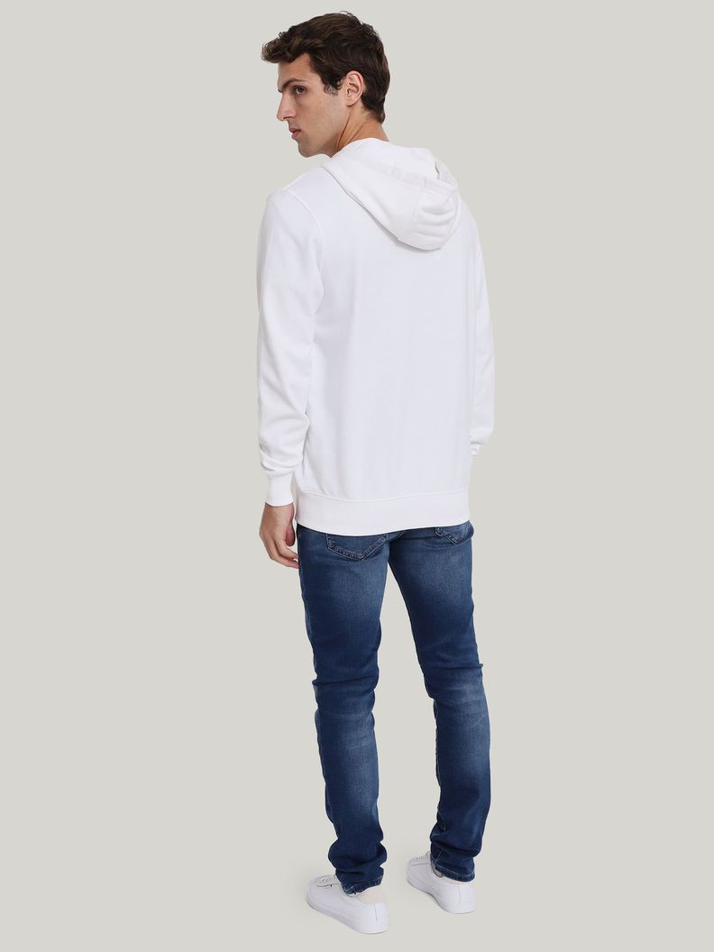 Polerón Hoodie Solic Cremallera Blanco Tommy Hilfiger-1