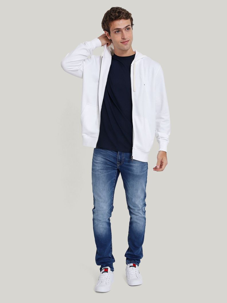 Polerón Hoodie Solic Cremallera Blanco Tommy Hilfiger-2