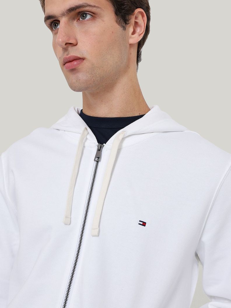 Polerón Hoodie Solic Cremallera Blanco Tommy Hilfiger-3