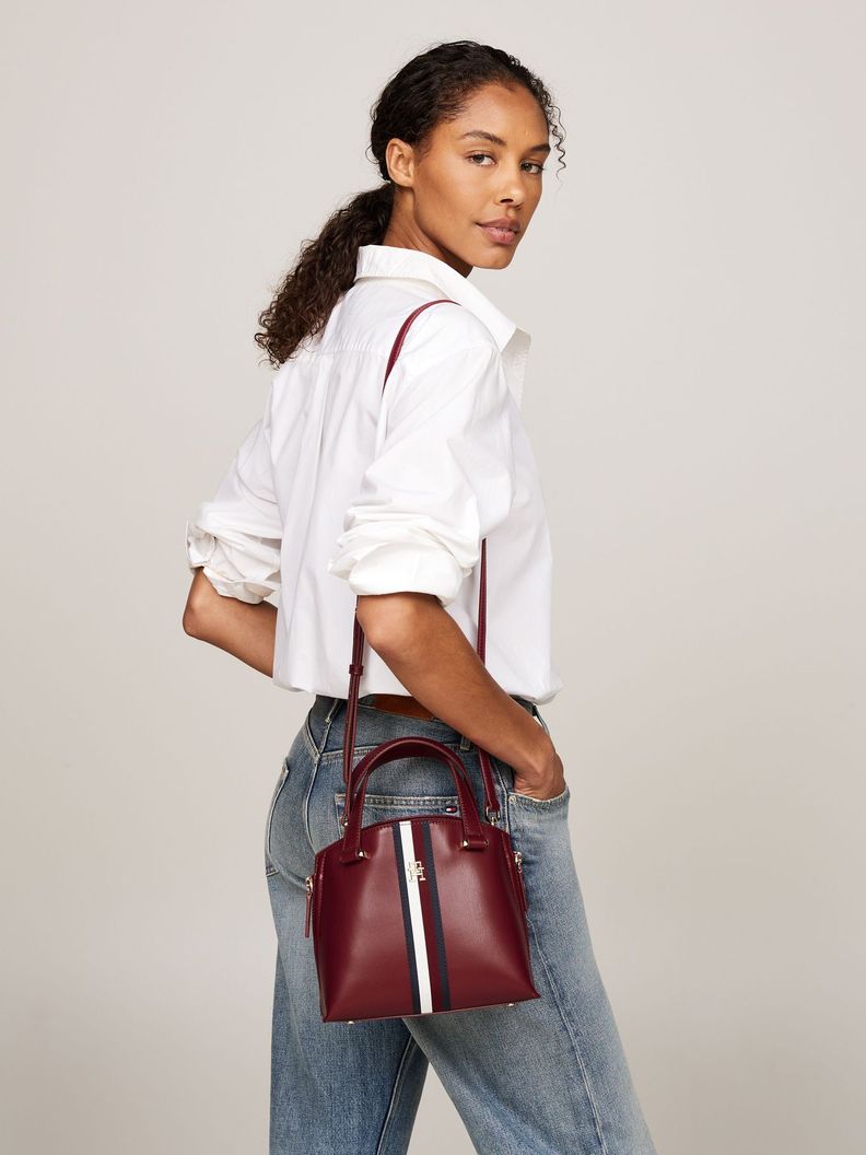 Bandolera Tote Modern Monogram Rojo Tommy Hilfiger-1
