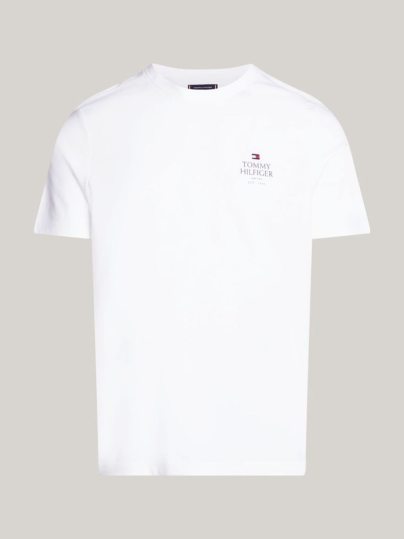 Polera De Cuello Redondo Con Logo Blanco Tommy Hilfiger-4