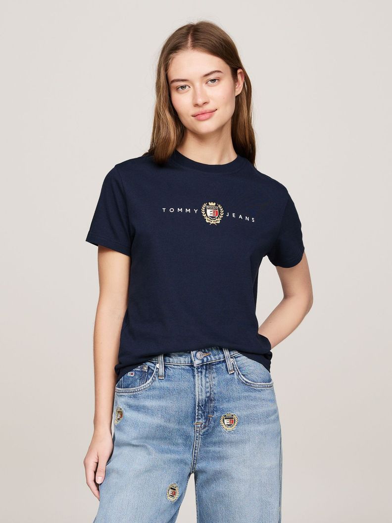 Polera Crest Linear Con Logo Azul Tommy Hilfiger-0