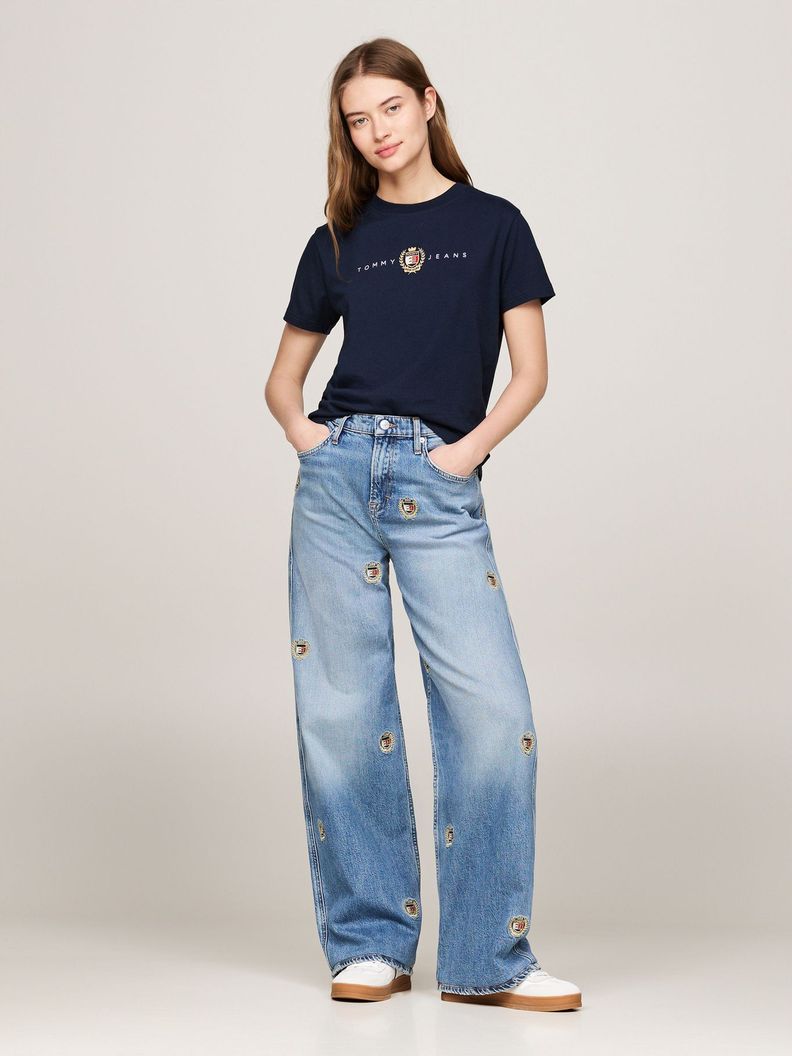 Polera Crest Linear Con Logo Azul Tommy Hilfiger-1