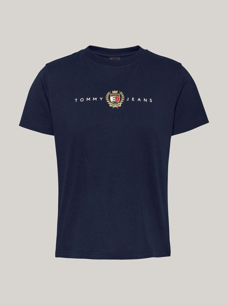 Polera Crest Linear Con Logo Azul Tommy Hilfiger-4