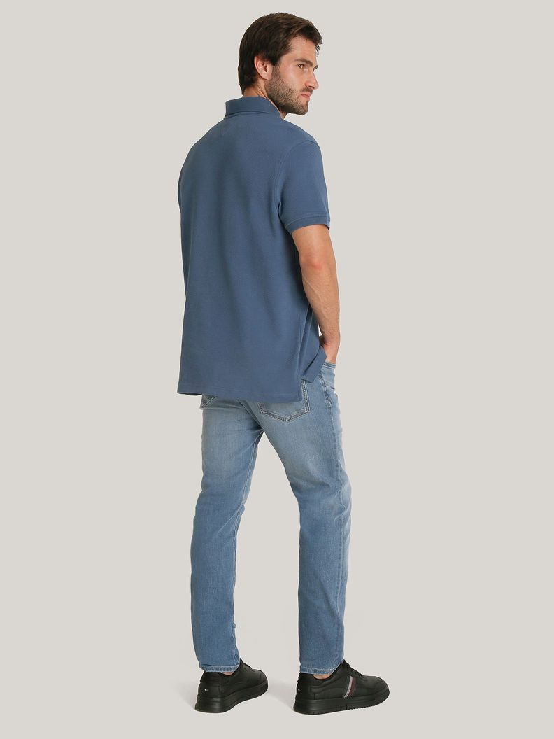 Polo Waffle Con Logo Regular-Fit Azul Tommy Hilfiger-2