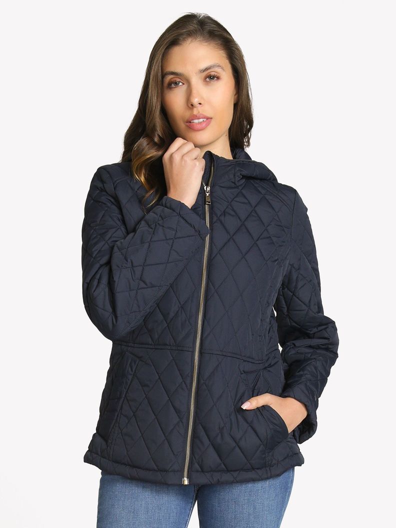 Parka Acolchada Con Cierre