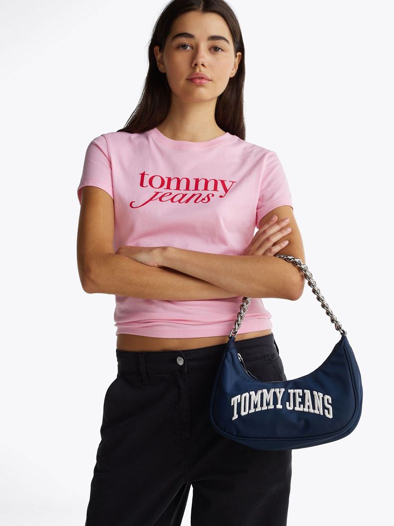Cartera Iconic Con Correa De Cadena Azul Tommy Jeans-1