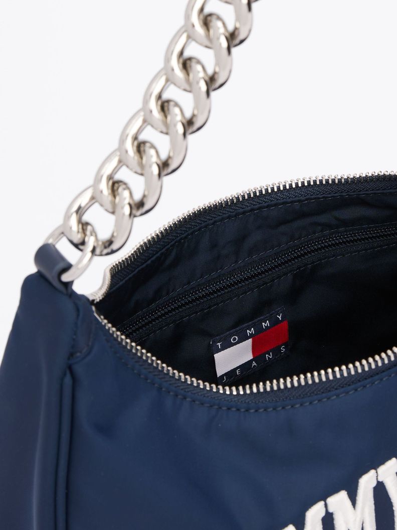 Cartera Iconic Con Correa De Cadena Azul Tommy Jeans-2