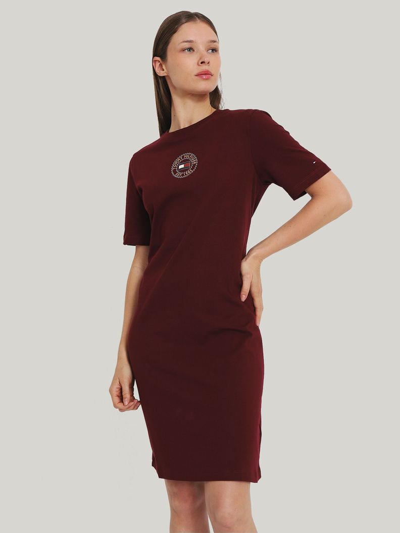 Vestido Logo Nautico Regular Fit Burdeo Tommy Hilfiger-0
