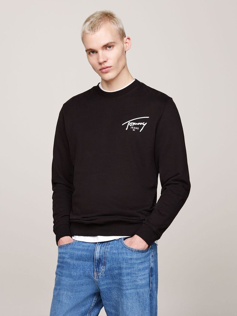 Polerón Con Logo Signature Negro Tommy Jeans-0