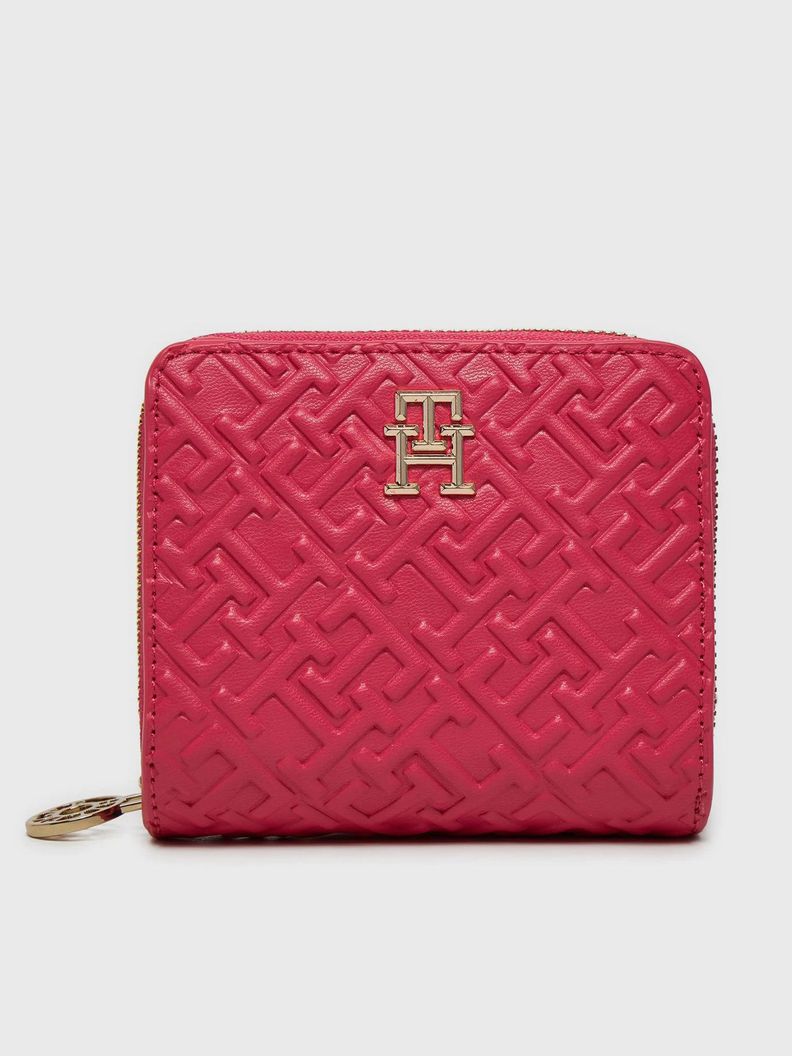 Billetera Monograma En Relieve Rosado Tommy Hilfiger-0