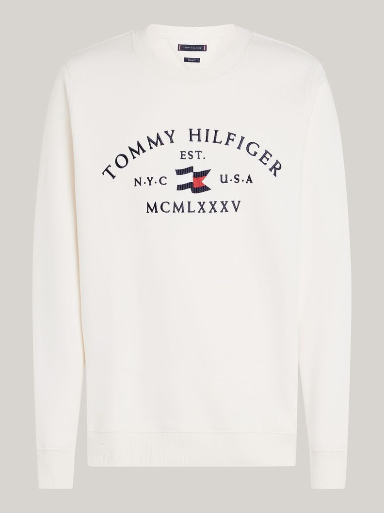 Polerón Nautical Arch Logo Blanco Tommy Hilfiger-4