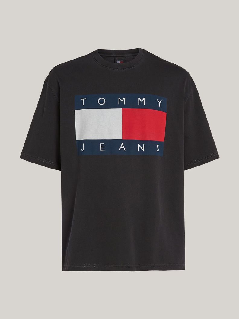 Polera Oversize Parche Y Con Logo Negro Tommy Jeans-4