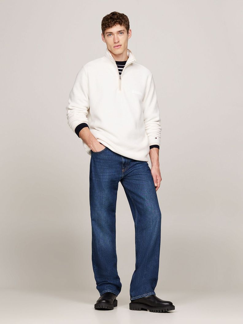 Polerón Cuello Y Media Cremallera Blanco Tommy Hilfiger-1